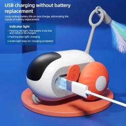 Automático Movendo Controle Remoto Carro de Brinquedo para Cães e Gatos, Jogo Interativo, Treinamento Pet Supplies, Brinquedo Gato Inteligente - Image 6