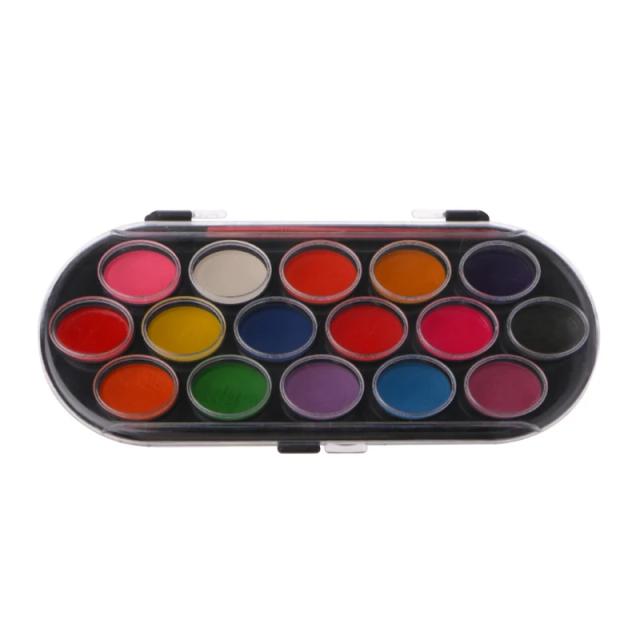 Paleta de Aquarela com 16 Pincéis e Bandeja: Conjunto Completo para Artesanato e Desenho Infantil