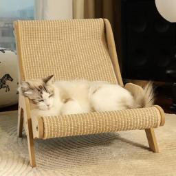 Pet praia cadeira de balanço, cadeira elegante gato sisal, Pet-Friendly Scratcher and Scratch Chair, Jardim vida ao ar livre - Image 4