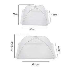 Capa de malha dobrável para alimentos, lavável, moscas, mesas, à prova de insetos, proteção para pratos, acessórios de armazenamento de cozinha para casa - Image 6