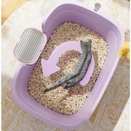 Caixa aberta de areia para gatos com cerca elevada, WC para gatos, Design à prova de respingos, Cats' Sandbox, Bandeja de areia prática versátil - Image 2