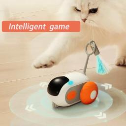 Interativo controle remoto carro elétrico brinquedo para gatos, recarregável Pet Toys, jogo de treinamento, cão suprimentos, versão atualizada, inteligente - Image 4