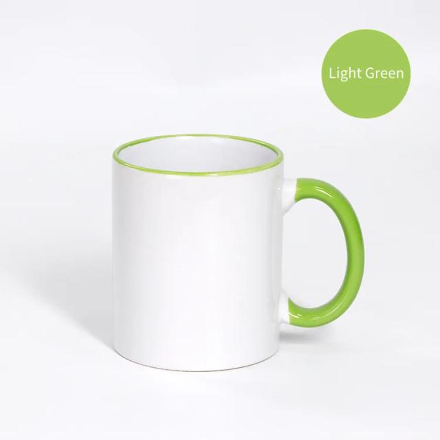 Caneca de Cerâmica Sublimada em Branco com Coração Colorido - Copos Personalizáveis para Presentes Criativos e DIY