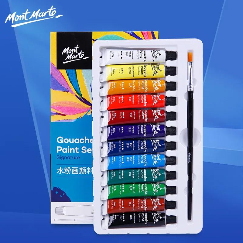 Conjunto de Pintura Guache Lavável Profissional, Pintura Do Artista, Aquarela, Exame Estudante Arte Suprimentos, Alta Qualidade, 12 18 24 Cores, 6 12ml - Image 1