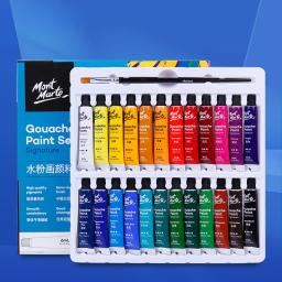 Conjunto de Pintura Guache Lavável Profissional, Pintura Do Artista, Aquarela, Exame Estudante Arte Suprimentos, Alta Qualidade, 12 18 24 Cores, 6 12ml - Image 1