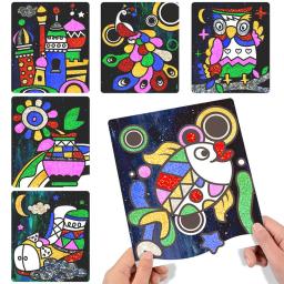 Diy transferência mágica dos desenhos animados pintura artesanato para crianças artes e ofícios brinquedos para crianças aprendizagem educacional criativo desenho brinquedos - Image 1