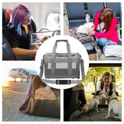 Gato e Cão Respirável Bolsa de Transporte, 7kg, Dobrável, Carga-Rolamento, Bolsa de Mão, Ao Ar Livre, Viagem, Caminhada, Descansando, Saída - Image 5
