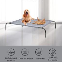 Pet Cama Elevada de Refrigeração Do Cão, Respirável, Portátil, Berços Elevados, Antiderrapante, Dobre, Interior, Exterior, Cat Kennel, Pet Supplies, Verão - Image 2