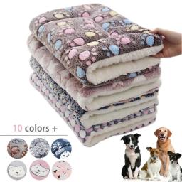 Esteira de dormir padrão urso para animal de estimação, cabelo macio, cobertor espesso, fleece pad, casa, lavável, quente, cão, gato, pet fornecimentos - Image 1