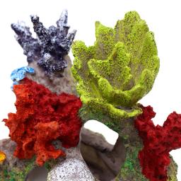 Decoração colorida do aquário, ornamento da resina, caverna dos esconderijos, decoração do aquário, recife coral - Image 3