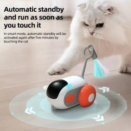 Automático Movendo Controle Remoto Carro de Brinquedo para Cães e Gatos, Jogo Interativo, Treinamento Pet Supplies, Brinquedo Gato Inteligente - Image 4