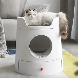 Caixa de areia para gatos multifuncional, para reduzir o espaço, com colcha reutilizável - Image 4
