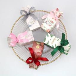 10/20/30 pçs caixa de doces vaso europeu floral casamento favor presente caixa de embalagem do bebê com fita obrigado você decoração de festa de aniversário - Image 6