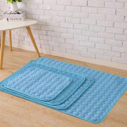 Esteira de resfriamento para animais de estimação, almofada para cães e gatos, seda fria, colchão à prova de umidade, cama para animais pequenos, almofada de verão, 5 tamanhos - Image 6