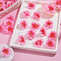 100 conjuntos de caixas de presente simuladas de flores de pêssego, decorações de festas, flores - Image 5