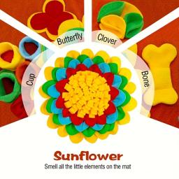 Flower Shaped Pet Snuffle Mat, Cão fino lento Feeding Pad, Brinquedos interativos Dog Puzzle, Cães de pequeno porte, Suprimentos de treinamento - Image 4