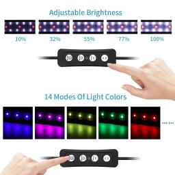 Super Slim LED iluminação do aquário, plantas crescem luz, impermeável clip-on lâmpada, iluminação de plantas aquáticas, aquário, 6W - Image 2