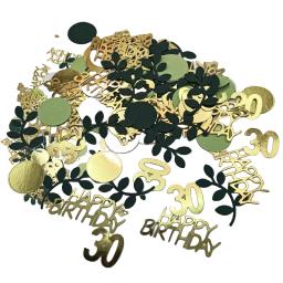 Confete de aniversário com lantejoulas para homens e mulheres, decoração de festa, dispersão de mesa, feliz aniversário, papel, 18, 30, 40, 50, 60, 1 saco - Image 3