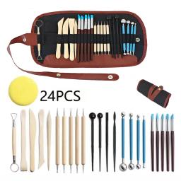 42/61 Pçs/set Kit de Ferramentas de Escultura de Argila de Cerâmica para Artesanato de Arte Ferramenta de Escultura de Argilas de Cera Cerâmica, Conjunto de Ferramentas de Modelagem de Escultura de Cerâmica - Image 2