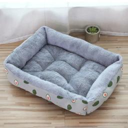 Cama grande acolchoada de veludo quente, cama grande com estampa para animal de estimação, casa de cachorro, rosa, macia, lã, gato, casa de cachorro, petshop, ninho, cestas - Image 6