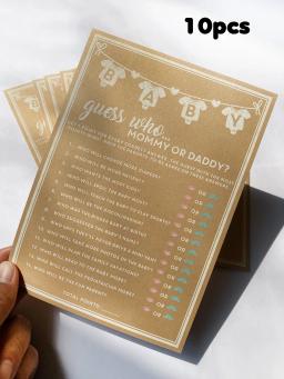 Papel Kraft para Festa do Batismo do bebê, Sugestão Bênção Cartão Previsão, 10 unid - Image 2