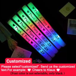 Cheer Tube Glow Glow Sticks, Luz escura para festa, Bulk Colorido, Decoração de casamento, Espuma, LED RGB, 30pcs - Image 1