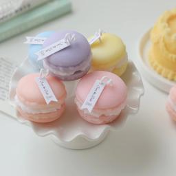 Macaron Vela Perfumada Adequado para Decoração de Casa, Festa Presentes, Decoração De Mesa, Holiday Gift, 1 Pacote - Image 5