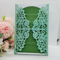 Cartões do convite com Envelopes, Fita do bolso, Convites De Casamento, Aniversário De Casamento, Favores Do Partido Batismo, Fontes Do Partido, 10pcs - Image 6