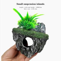 Resina Fish Tank Artificial Decoração, ornamento de pedra de aquário Pedras Flutuantes Criativas, Simulação Acessórios para Terrariu - Image 2