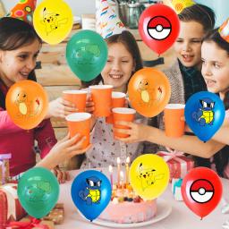 10/20/30 pçs pokemon látex balão fontes de festa pikachu festa balões para crianças festa de aniversário dcorations presente brinquedos - Image 2