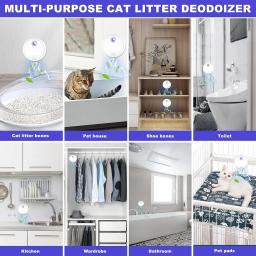Purificador de odor inteligente para gato, Desodorizador de caixa de lixo Purificador de ar automático para banheiro, Desodorante de banheiro para cães - Image 6