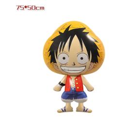 One Piece Feliz Aniversário Decoração Da Festa, Luffy Foil Balão, Número Azul Set, Backdrop Banner, Bolo Decorativo Topper, Brinquedos - Image 2