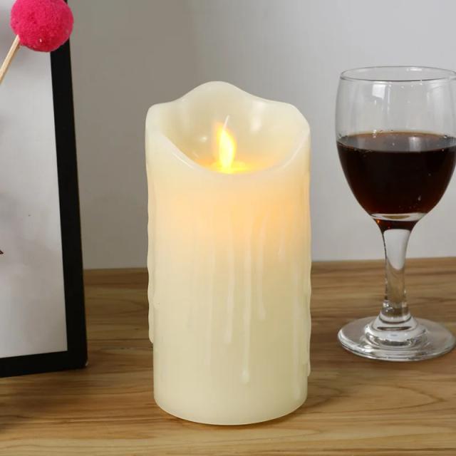 Simulação Realista de Velas Eletrônicas de Plástico para Festas, Casamentos e Decorações de Aniversário - 1 Unidade