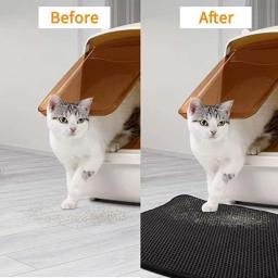 EVA Dupla Camada Cat Litter Mat, Tapete De Areia, Bacia do lixo do gato, EVA Pet Nest - Image 3