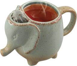 Elefantes bonitos Canecas cerâmicas para chá e café, personalidade criativa Canecas, caneca da criatividade, 430ml - Image 1