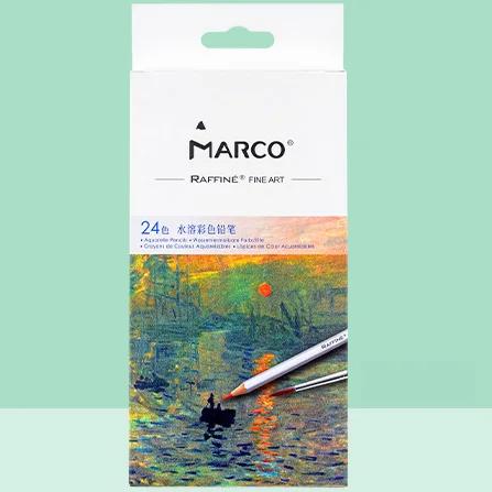 Marco raffine-lápis aquarela para fine art, 24/36/48/72 lápis de cor para desenho, mitsubishi, solúvel em água, segredo garde - Image 1