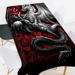 Dinossauro Impresso Toalha De Mesa De Jantar, Impermeável, Oilproof, Animal Marinho, Toalhas De Mesa Retangulares para Mesa, Decoração De Cozinha - Image 1