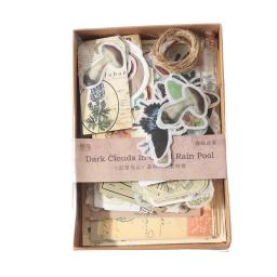 JIANQI-DIY Scrapbook Materiais Combo Kit, PET Adesivos, Decor Junk Journal, Art Collage, Álbum de fotos, Papel Vintage, 200pcs por conjunto - Image 6