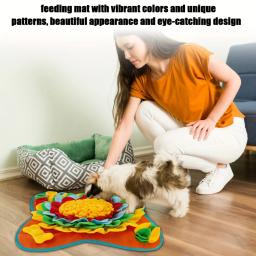 Flower Shaped Pet Snuffle Mat, Cão fino lento Feeding Pad, Brinquedos interativos Dog Puzzle, Cães de pequeno porte, Suprimentos de treinamento - Image 3