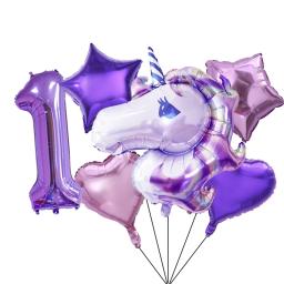 Unicórnio balão guirlanda arco kit unicórnio decorações de festa para o aniversário da menina do menino chá de fraldas fontes da festa de casamento - Image 6