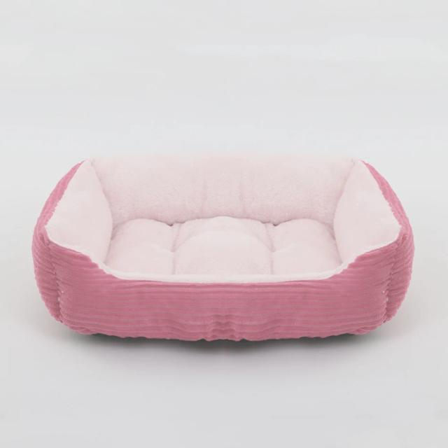 Cama de pelúcia quadrada para pets e canil confortável para cães de médio e pequeno porte