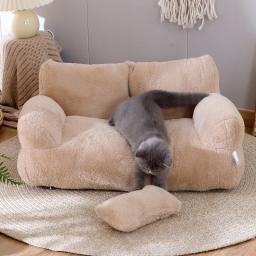 Destacável cama de pelúcia lavável para animais de estimação, sofá grande cão, cadeira macia e confortável, quente, gatinho e cachorro suprimentos, inverno, novo - Image 3