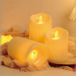 Eletrônico Vela Luzes Simulação de Velas De Plástico, Festa De Casamento, Decorações De Aniversário, Ornamentos De Família, 1 Pc - Image 3