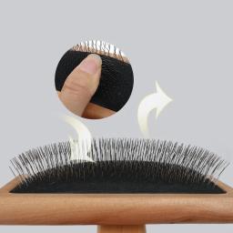 Pente removedor de cabelo de madeira para animais de estimação, Dog Grooming, Massagem Comb, Cat Combs, Ferramentas de limpeza, Pet Supplies - Image 4