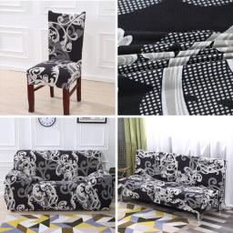 Capa elástica estampada para cadeira, grande, elástica, assento, cadeira de escritório, restaurante, banquete, hotel, decoração de casa - Image 6