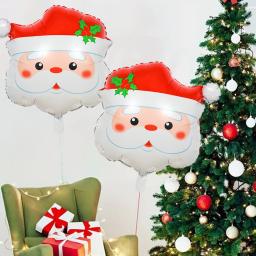 3 pçs balões de folha de papai noel, balões de cabeça de papai noel adequados para festas temáticas de natal, decorações de festa de aniversário - Image 4