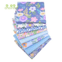 Chainho-Tecido De Algodão De Tecido De Sarja Impressa, Pano De Patchwork, Costura DIY, Material Quilting, Série Flor Azul, 3 Especificação, 2C46 - Image 2