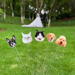 Agitadores De Bebida Personalizados Com Cara De Cão, Pet Birthday Stir Sticks, Decorações De Festa Personalizadas, Wedding Drink sticks - Image 2