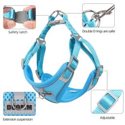 Arnês de Peito Ajustável para Pequenos Animais de Estimação, Trela Do Cão, Colete Bonito, Camisola Dos Gatinhos, Tipo Respirável, Pet Shop - Image 2