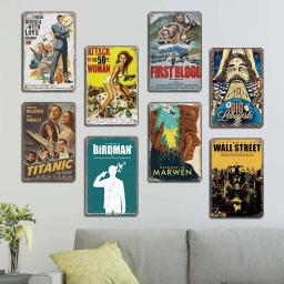 Classic Film Vintage Metal Posters Decor, Retro TV Movie, Metal Tin Plate, Casa, Sala de estar, Decoração de parede para Cinema - Image 4